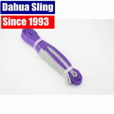 CE GS Sling de levage en polyester double violet avec yeux de levage renforcés 1 tonne